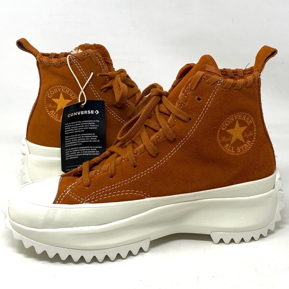Converse Shoes - Converse Run Star High Platform Casual Sneakers For Women Suede Brown A04299C